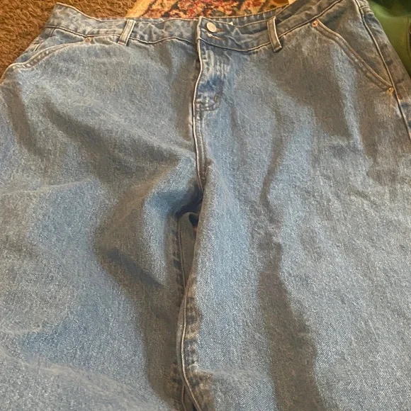 JustFab size 33 womans wide leg Jeans - Picture 3 of 5